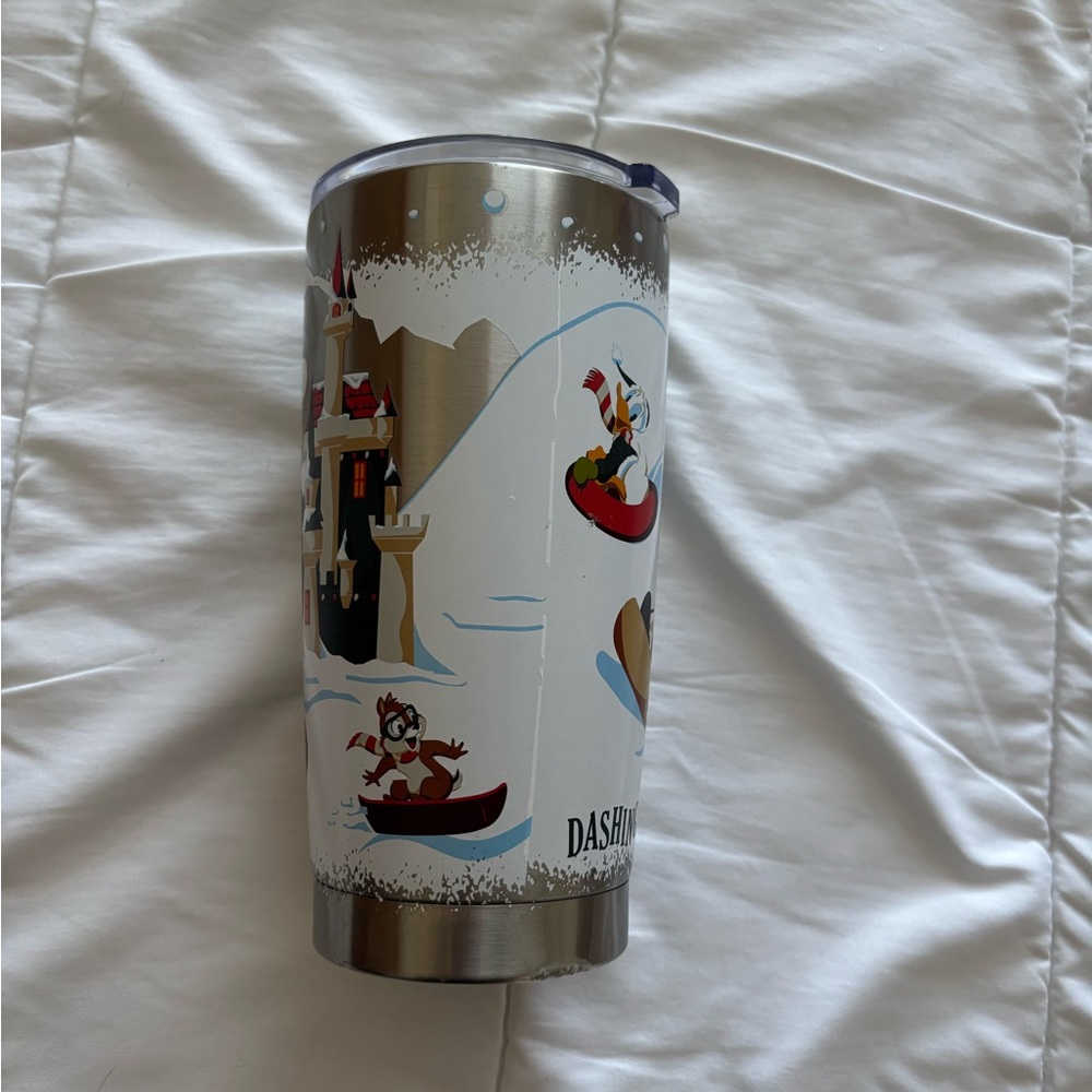Disney Stainless Steel Tumbler with Snowy Castle and Characters